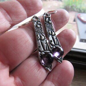 Sterling Silver and Alexandrite Handmade Earrings